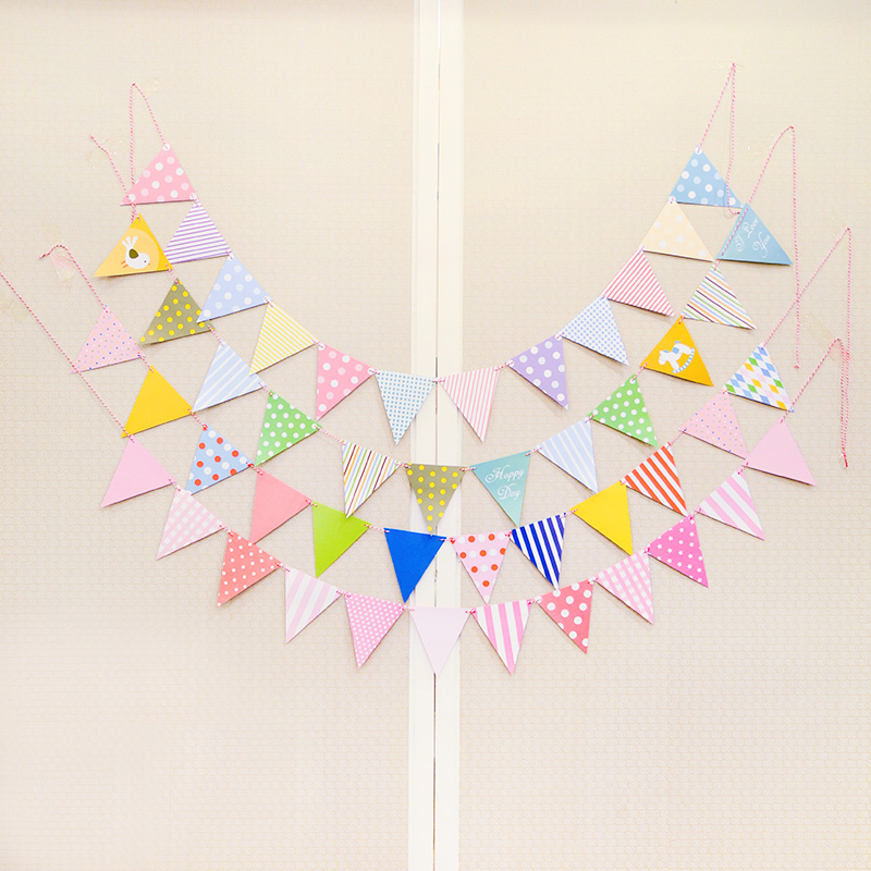 Children's Birthday Placement Laps Flags Party Decorations Small Colorful Flags Birthday Laflower Scene Placement Laps Dress Up Dress Code