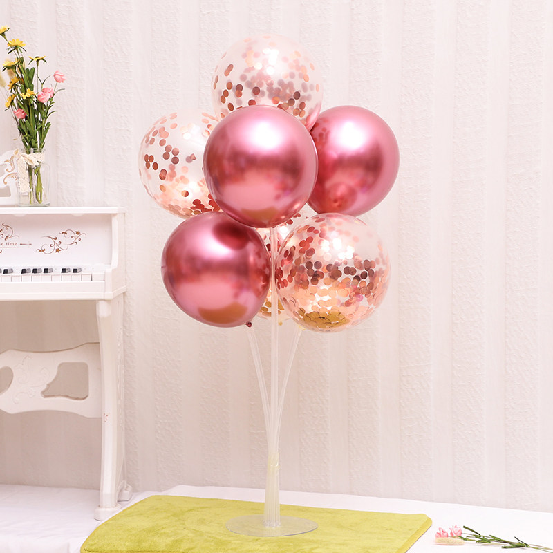 Birthday placement party decoration column table fluttering balloon with lights wedding wedding decoration supplies glowing balloons