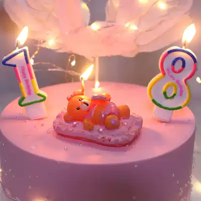 Happy birthday candles Birthday party decoration supplies Decorations Year-old children large colored digital candles