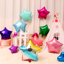 Childrens birthday arrangement five-pointed star aluminum film balloon baby year party decorations star festival scene layout