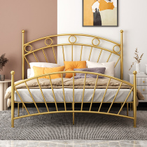Nordic iron bed double bed modern minimalist creative bedroom iron frame bed ins personality bed shelf 1 8 m iron bed