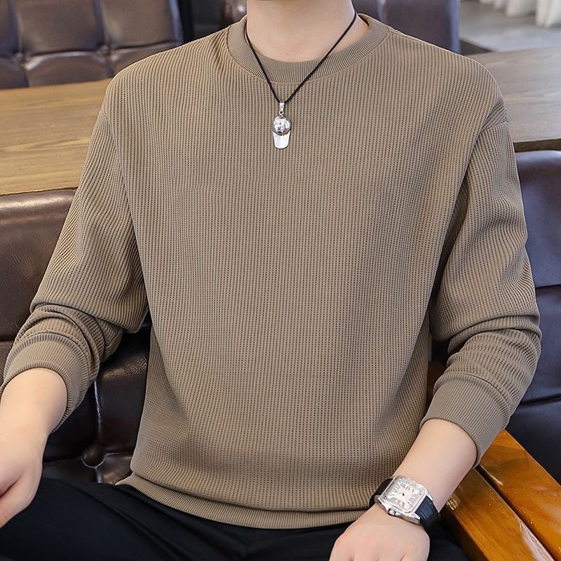 Autumn and Winter Long-Sleeved T-Shirt for Men, Plus Size, Round Neck, Solid Color, Versatile Sweatshirt, Simple Casual Autumn Shirt, 1/2 Pieces Autumn and Winter Long-Sleeved T-Shirt for Men, Plus Size, Round Neck, Solid Color, Versatile Sweatshirt, Simple Casual Autumn Shirt, 1/2 Pieces