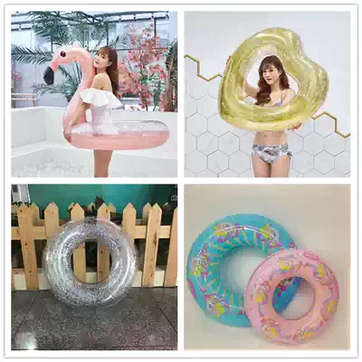 Love Circle Thick Pink Transparent Circle Flamingo Circle 60708090 Adult Children 2019 Princess Horse Swimming Ring