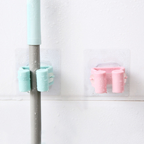 Mop rack-free powerful mop clip adhesive hook toilet no trace Hook bathroom broom hanger card holder