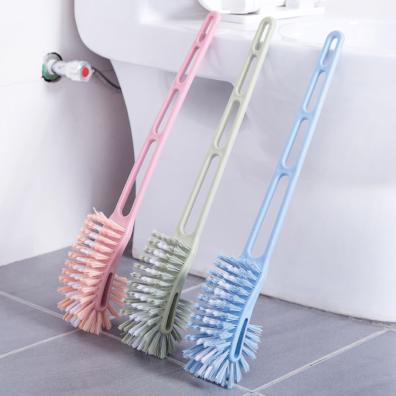 No dead corner toilet brush set long handle powder room bathroom soft hair toilet cleaning household toilet brush