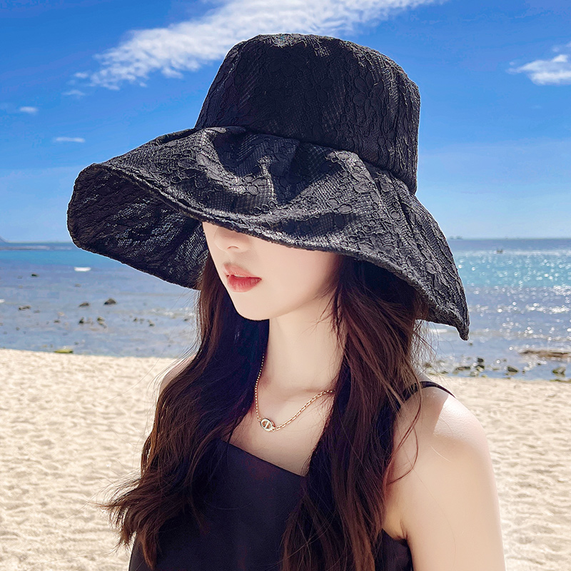 Lace Fisherman Hat Woman Summer Shade can be folded sunscreen hat GREAT HAT SUN SHADE FASHION FOREIGN PIE ALL SEASON 100 HITCH