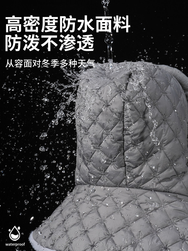 Hat and Scarf Combo for Women in Winter, Fleece-Lined, Thickened, Windproof, Warm, Suitable for Electric Bike Riding, Men's Head Cover, Cotton Hat, Lei Feng Hat