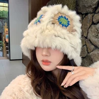 [Зашифрованные кроличьи волосы] Просните львиную шляпу-коричневую зеленый