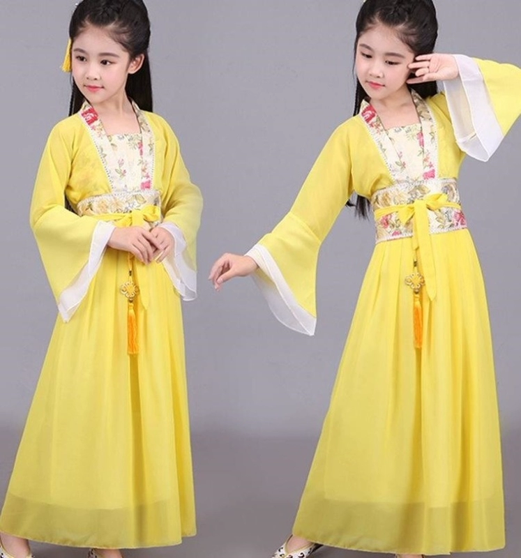 Milubi cô gái phong cách cổ trang hanfu trang phục cổ tích trẻ em trang phục siêu cổ tích trẻ em 12-15 tuổi cô gái mùa xuân và mùa hè 2 - Khác