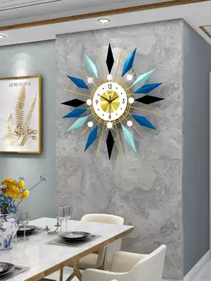 Nordic living room clock European-style light luxury wind wall clock home fashion creative simple modern decorative clock Wall watch