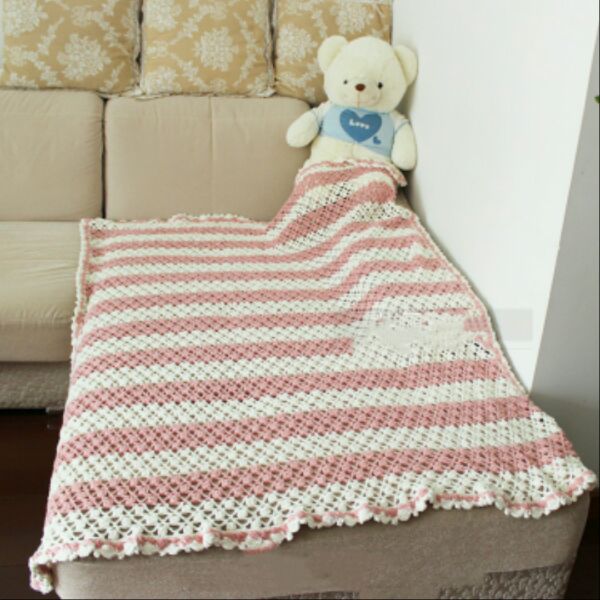 Manual Wool Thread DIY Crochet Knitting Blanket Striped flow Su Blanket Electronic Photo diagrams Tutorials