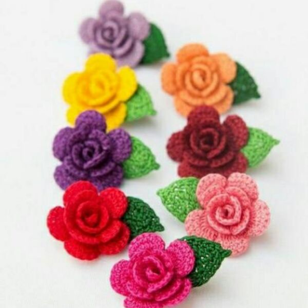 GROSS WIRE WOVEN ROSE CROCHET CROCHET WOVEN ROSE MINI ROSE FLOWER CHEST FLORAL HEAD ADORNED WITH ELECTRONIC TUTU