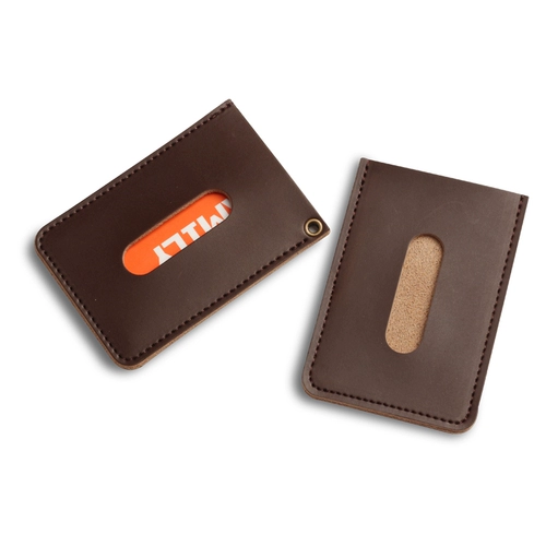 Кожаный картхолдер, ультратонкий бейджик, мультяшный защитный чехол, из натуральной кожи