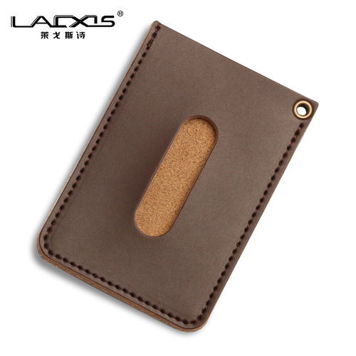 Кожаный картхолдер, ультратонкий бейджик, мультяшный защитный чехол, из натуральной кожи