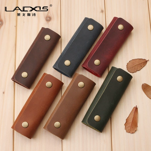 Мужская ключница, защитный чехол, маленький комплект, маленькая сумка-органайзер, из натуральной кожи, простой и элегантный дизайн