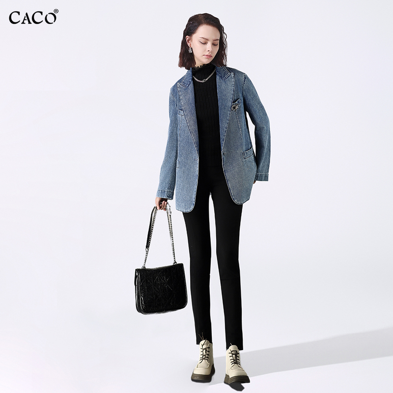 Suit Denim Jacket for Women, Mid-Length, 2026 Spring and Autumn New Style, High-End Casual, Oversized, Loose and Lazy Style