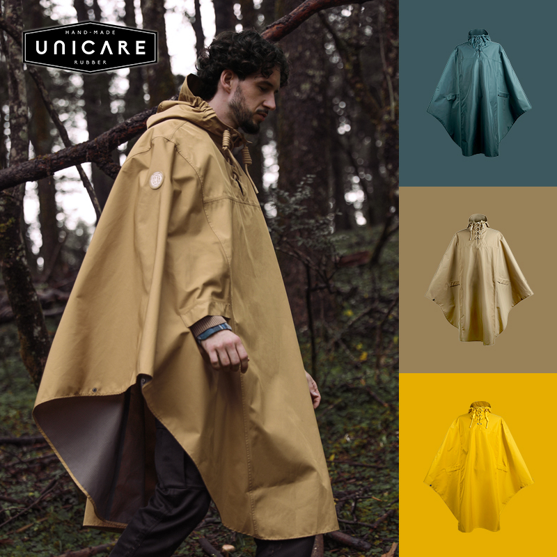 Unicare Waterproof and Windproof Raincoat, Outdoor Hiking and Cycling Long Raincoat for Men and Women, Full-Body Rainstorm Protection, Electric Vehicle Rain Poncho
