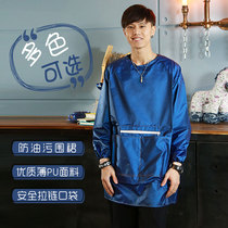 Han Edition Fashion Kitchen with sleeve apron waterproof cooking restaurant nail men and womens work clothes customized