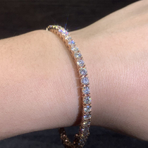 18K platinum rose gold diamond bracelet imported from the United States Moissanite simulation Joker full diamond bracelet female