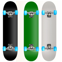 Rush skateboard flashing wheel four-wheel skateboard beginner road skateboard adult double-wheeled two-wheeled night light scooter