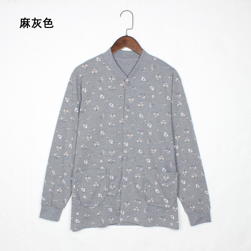 Trung niên già quần áo phụ nữ bông cardigan mùa thu mất mã lớn mở mẹ bông lót để chiếc áo khoác mùa thu nắp khóa