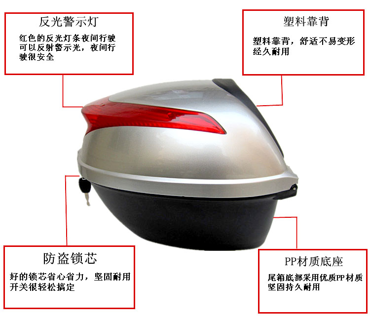 xe máy phía sau sàn khởi động thân điện được cải thiện Toolbox liệu cốp xe máy rời