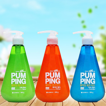 South Korea imported LG beeruiao press type liquid toothpaste anti-moth teeth bright white teeth to stain fresh breath