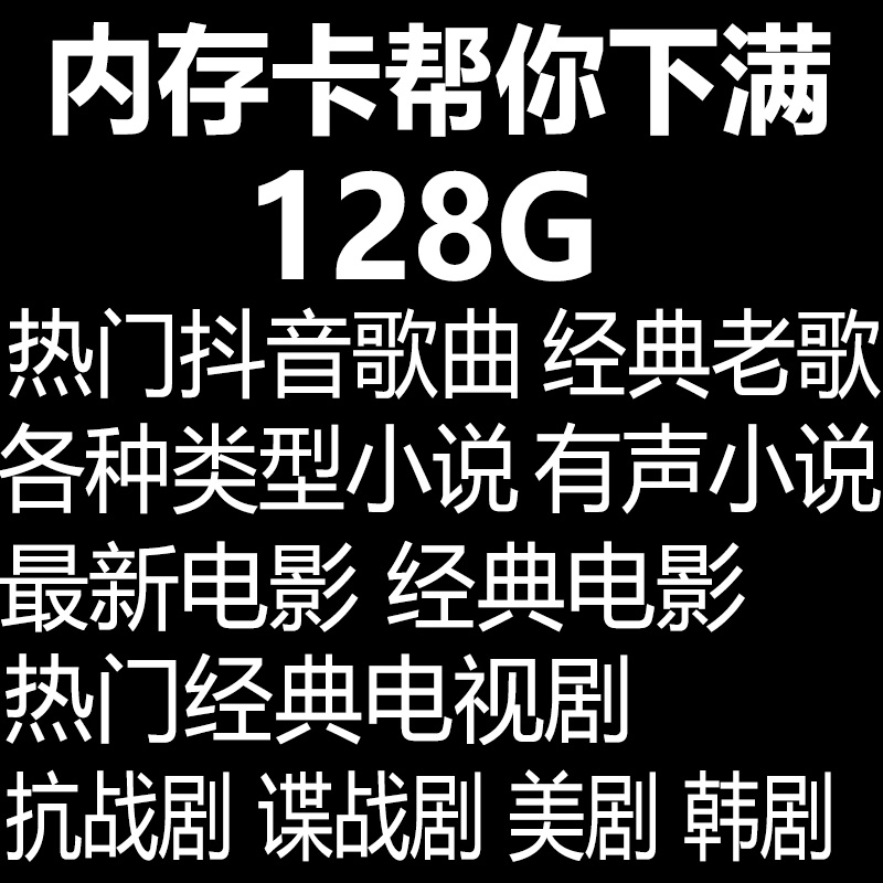 128G Memory Card Help Download Music e-book Film TV Audiobook Handheld MP4 Universal