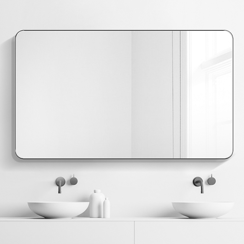 Bathroom Mirror Makeup Room Wash Face Makeup Mirror Wall-mounted Free to hang wall Toilet Bathroom lenses sticking to wall Self-adhesive