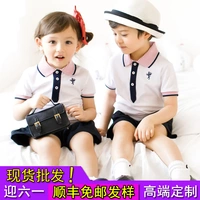 Trang phục sân vườn mẫu giáo mùa hè cotton thể thao Hàn Quốc phù hợp với mùa hè nam và nữ phục vụ lớp trẻ em đồng phục trường nhỏ tùy chỉnh quần áo trẻ sơ sinh