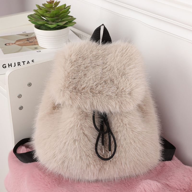 Autumn and Winter Plush Backpack for Women 2025 New Style Travel and Commuting Bag Niche Versatile Furry Small Backpack Autumn and Winter Plush Backpack for Women 2025 New Style Travel and Commuting Bag Niche Versatile Furry Small Backpack