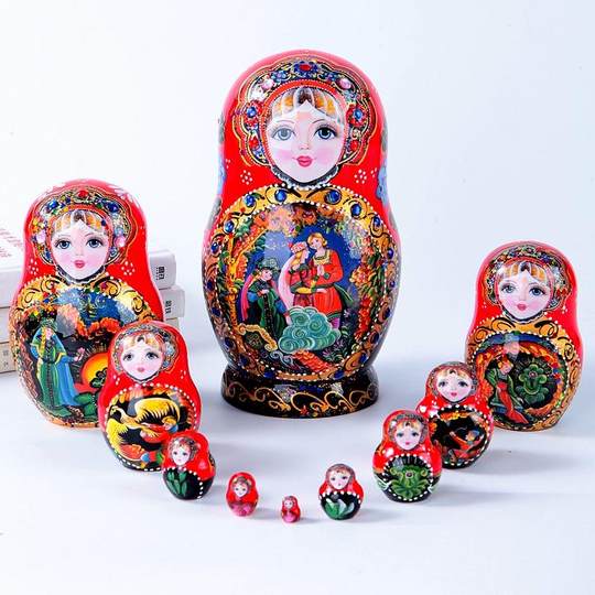 烤漆俄罗斯套娃10层儿童生日情人节礼品哈尔滨旅游圣诞新年纪念