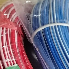 National Standard Wire, Two-Color Wire 32/0.20 Rv1Mm, Red and White, Orange and White, Yellow and White, Red and Black, Blue and White National Standard Wire, Two-Color Wire 32/0.20 Rv1Mm, Red and White, Orange and White, Yellow and White, Red and Black, Blue and White