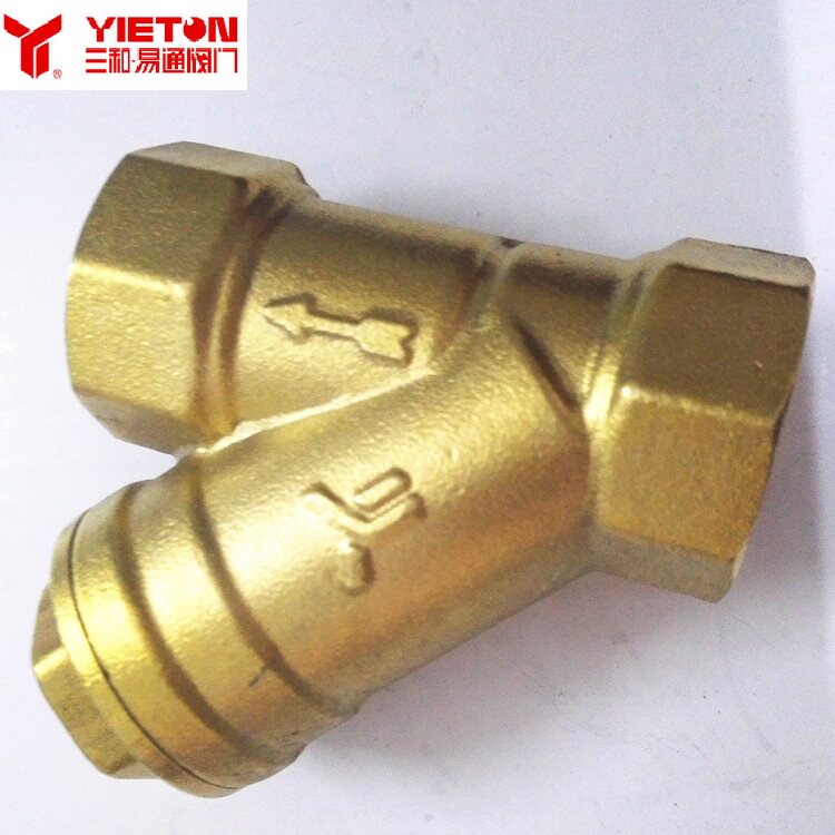 New product Sanhe Yitong valve brass 609 filter thread connection household tap water pipe 4 points water pipe valve
