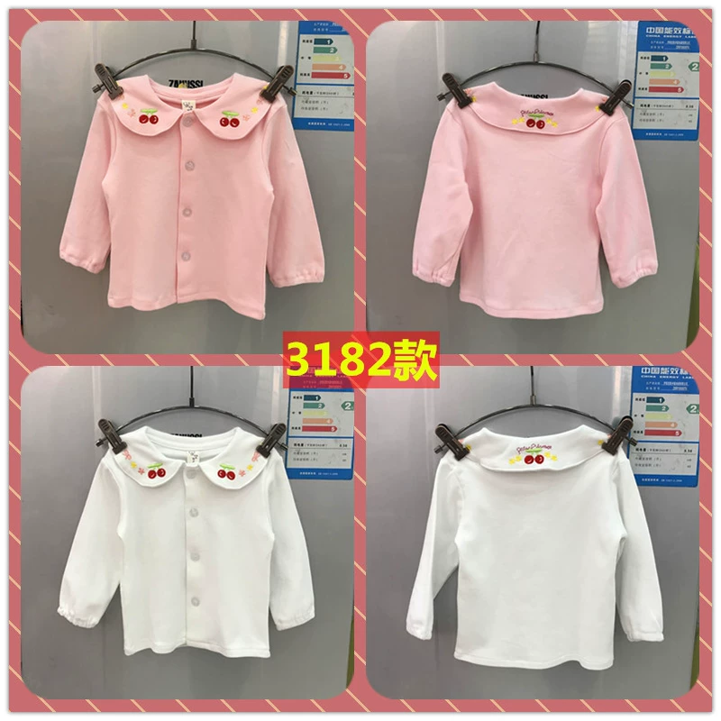 Keer Paradise Cô gái Áo sơ mi dài tay 1-4 Tuổi Mùa xuân và mùa thu Trẻ em mới dệt kim Áo khoác Cardigan cho trẻ em - Áo sơ mi