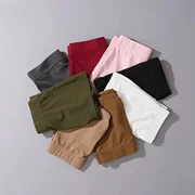 2017 màu rắn bó sát túi đeo hông quần short co giãn chống ánh sáng yoga quần short nữ tổng cộng tám màu