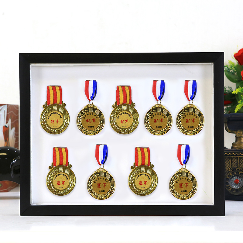 Medal Show Rack Balance Car Marathon Medal Photo Frame Containing Framed Badge Containing Box Display Picture Frame Custom