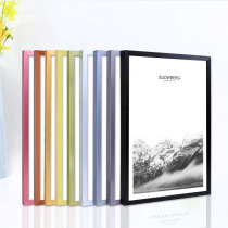 Aluminum alloy photo frame thin narrow side hanging wall black metal 8K open 4K mounting frame picture frame poster customized any size