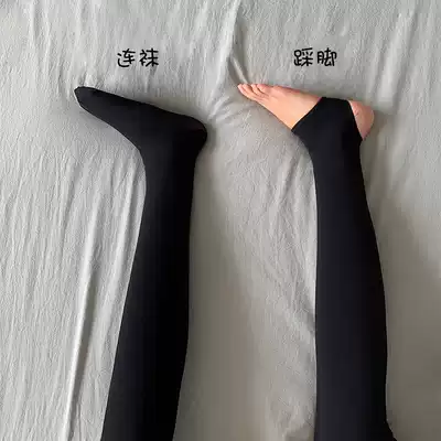 A Yili light leg artifact cloud velvet stepping on foot and pants socks autumn and winter plus thin velvet slim slim slim