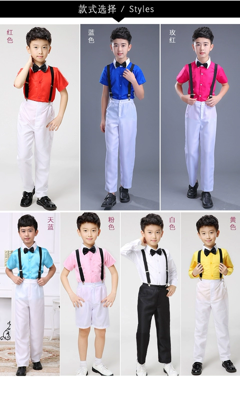 Ngày của trẻ em Ngày của Trẻ Em Trang Phục Điệp Khúc Trang Phục Chàng Trai và Cô Gái Dresses Máy Chủ Trường Tiểu Học và Trung Học Quần Yếm Có Hiệu Suất Trang Phục