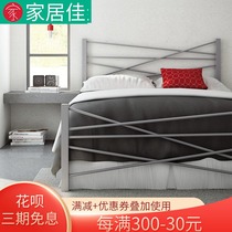 European style modern minimalist Princess iron bed iron frame steel frame double single adult children 1 2 1 5 1 8 meters