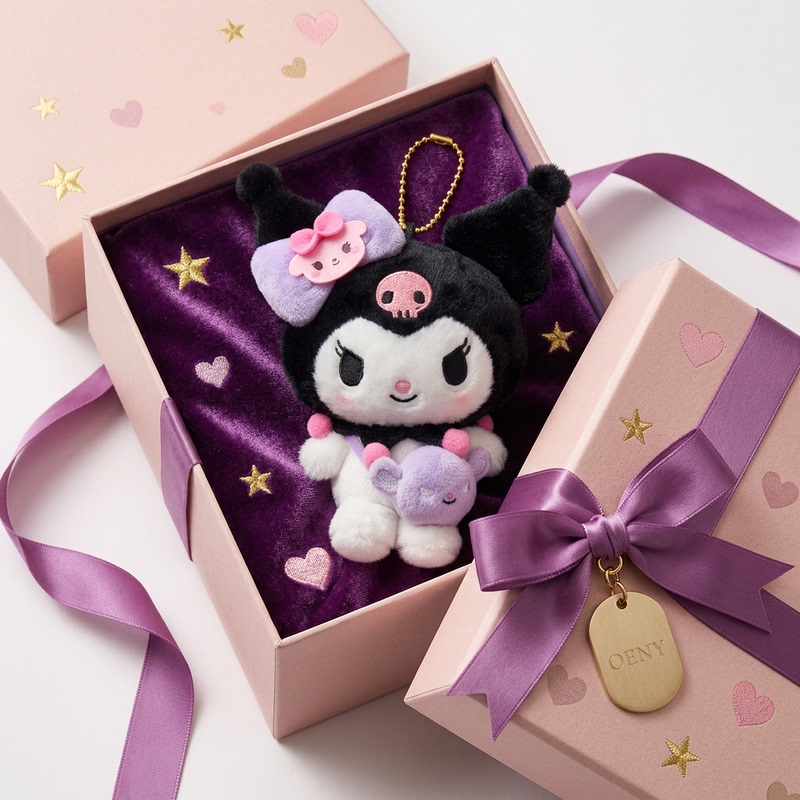 Japanese Oeny Kuromi Plush Doll Bag Charm Cute Stuffed Toy Small Doll Girlfriend Birthday Gift Japanese Oeny Kuromi Plush Doll Bag Charm Cute Stuffed Toy Small Doll Girlfriend Birthday Gift