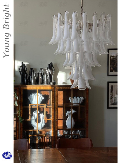 French Murano Living Room Chandelier, Vintage Villa Duplex Staircase Dining Room Murano American Glass Bedroom Main Light