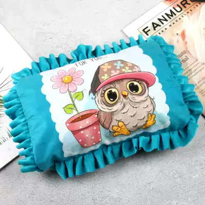 Hot water bag charging explosion-proof plush baby hand warmer treasure application belly warm water bag water filling cute cartoon can be removed and washed