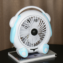 Cartoon small fan mini-student dorm bed office desktop silent bedside fan