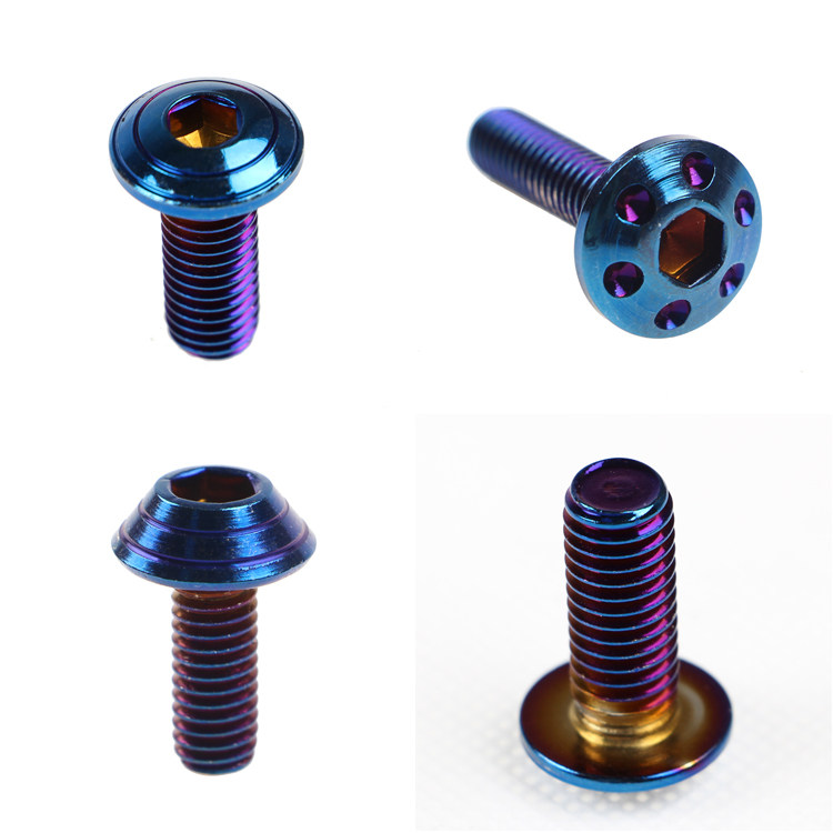 Locomotive electric car disc brake disc M8 switching code card pliers disc brake screw stainless steel inner hexagonal colour screw