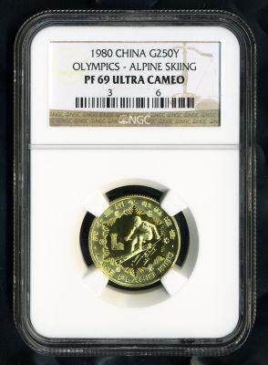 NGC PF69UC 1980 13th Winter Olympics men slip gold coins-Taobao