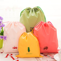 Travel storage bag Drawstring drawstring pocket Cute cartoon simple waterproof suitcase Clothes storage finishing sub-packing bag