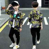 Boy suit autumn 2021 new spring and autumn 10 middle and large children 12 handsome 13 boy sports clothes 15 years old