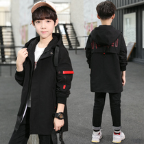 8 Boys  autumn coat 2021 new style 9 middle and large childrens foreign style 10 spring and autumn windbreaker 12 medium and long 13 boys 15 years old